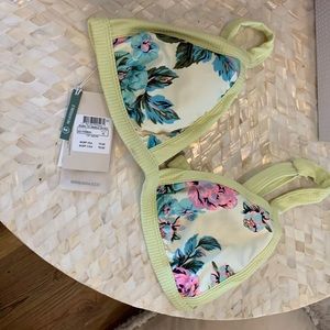 XL  Maajii reversible bikini top yellow floral